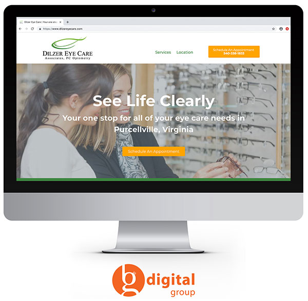 Dilzer Eye Care website